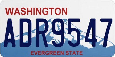 WA license plate ADR9547