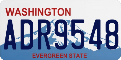 WA license plate ADR9548