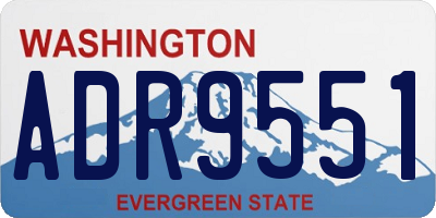 WA license plate ADR9551