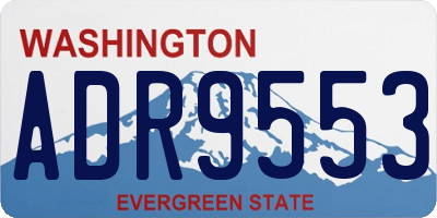 WA license plate ADR9553