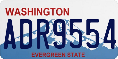 WA license plate ADR9554