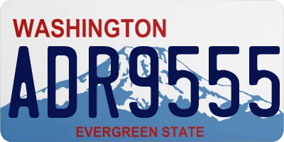 WA license plate ADR9555