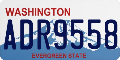 WA license plate ADR9558