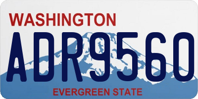 WA license plate ADR9560