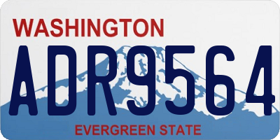 WA license plate ADR9564