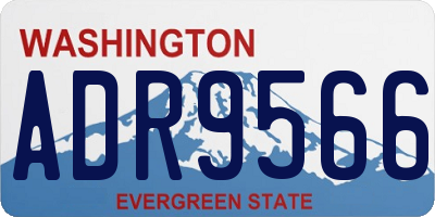 WA license plate ADR9566