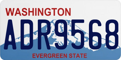 WA license plate ADR9568
