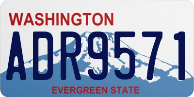 WA license plate ADR9571
