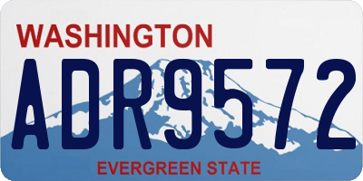 WA license plate ADR9572