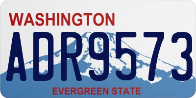WA license plate ADR9573