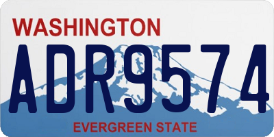 WA license plate ADR9574
