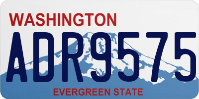 WA license plate ADR9575