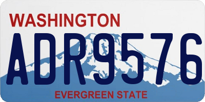 WA license plate ADR9576
