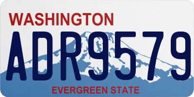 WA license plate ADR9579