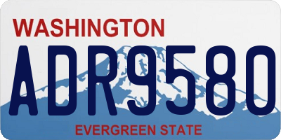 WA license plate ADR9580