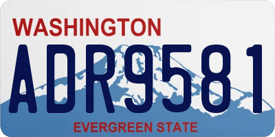 WA license plate ADR9581