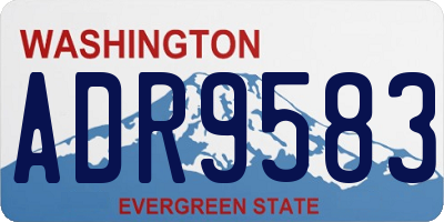 WA license plate ADR9583