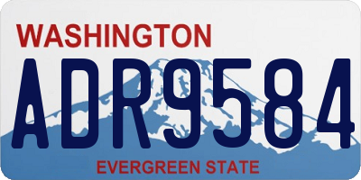 WA license plate ADR9584
