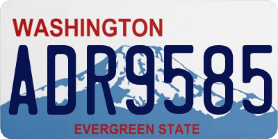 WA license plate ADR9585