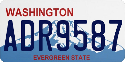 WA license plate ADR9587