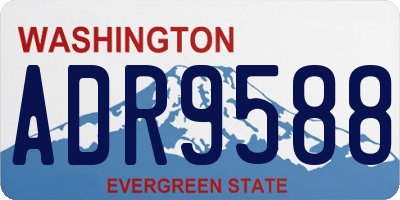 WA license plate ADR9588