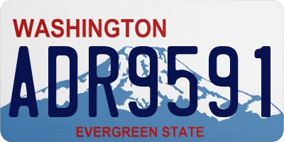 WA license plate ADR9591