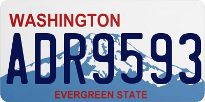 WA license plate ADR9593