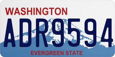 WA license plate ADR9594