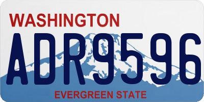 WA license plate ADR9596