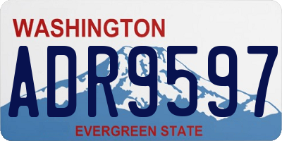 WA license plate ADR9597