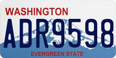 WA license plate ADR9598