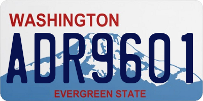 WA license plate ADR9601