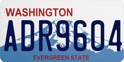WA license plate ADR9604