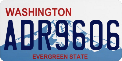 WA license plate ADR9606