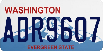 WA license plate ADR9607