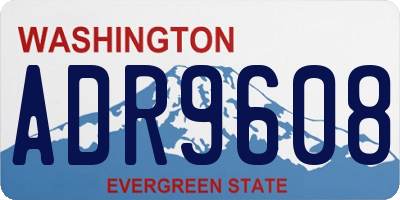 WA license plate ADR9608