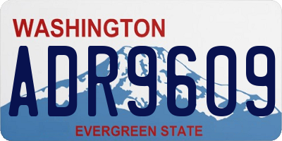 WA license plate ADR9609