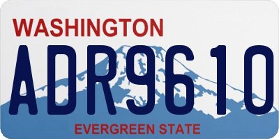 WA license plate ADR9610