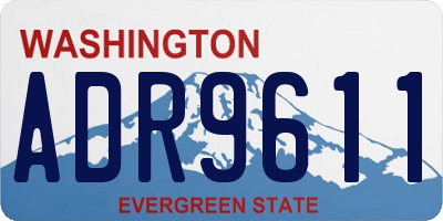WA license plate ADR9611