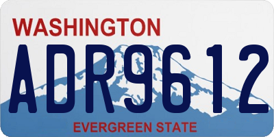 WA license plate ADR9612