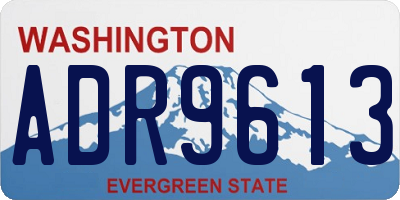 WA license plate ADR9613