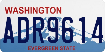 WA license plate ADR9614