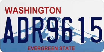 WA license plate ADR9615