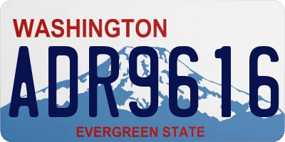 WA license plate ADR9616