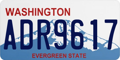 WA license plate ADR9617