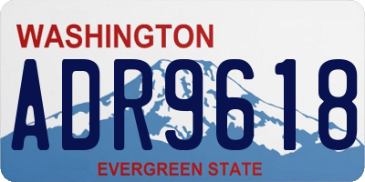 WA license plate ADR9618