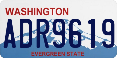 WA license plate ADR9619