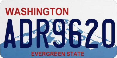 WA license plate ADR9620