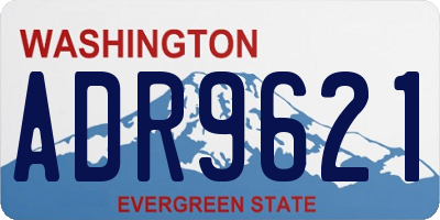 WA license plate ADR9621