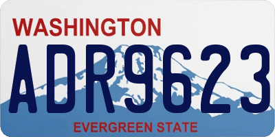 WA license plate ADR9623